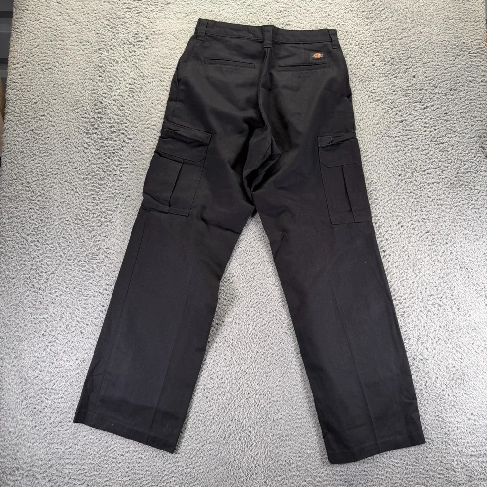 Dickies Pant Mens 30x34 Black Cotton Cargo Straight Leg‎ Utility Workwear Travel